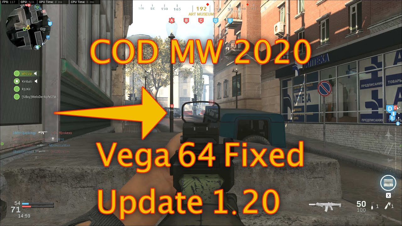 Vega 64 FIXED! - Call Of Duty: Modern Warfare Update 1.20