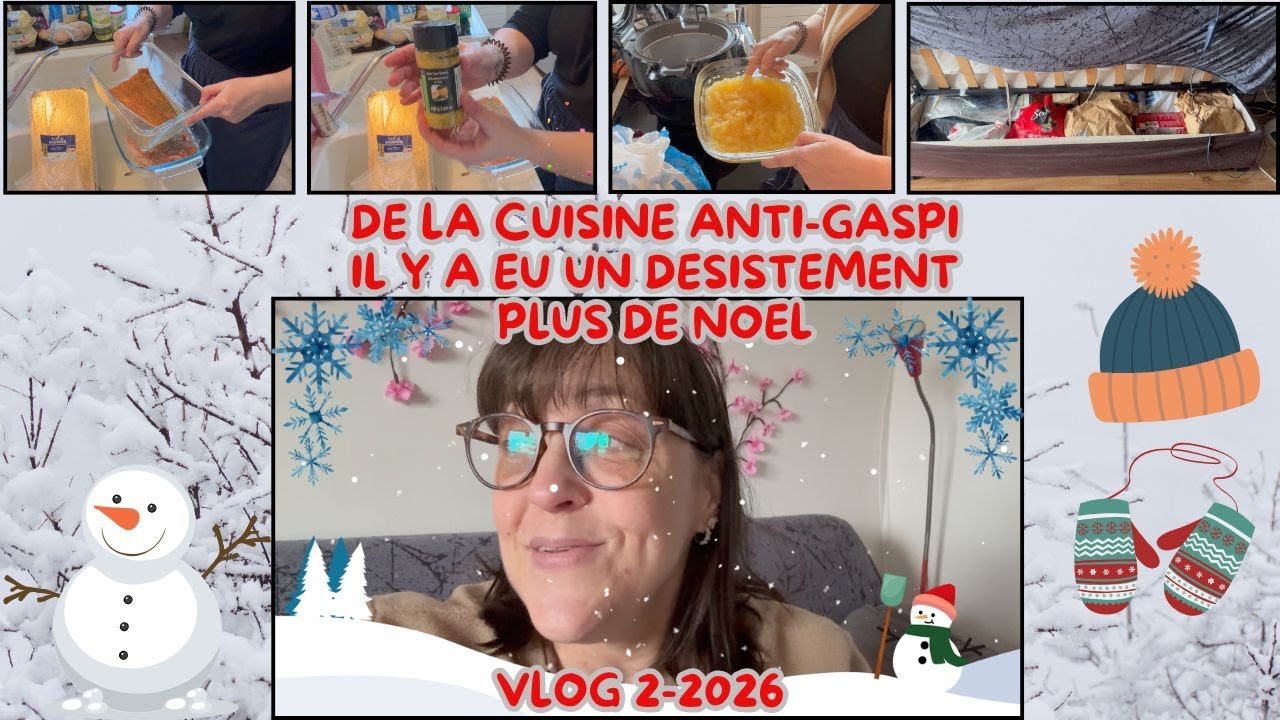 VLOG 2/2026/JE CUISINE ANTI GASPI/IL Y A UN DESISTEMENT/NOEL DISPARAIT/C'EST BEAU MAIS PRUDENCE