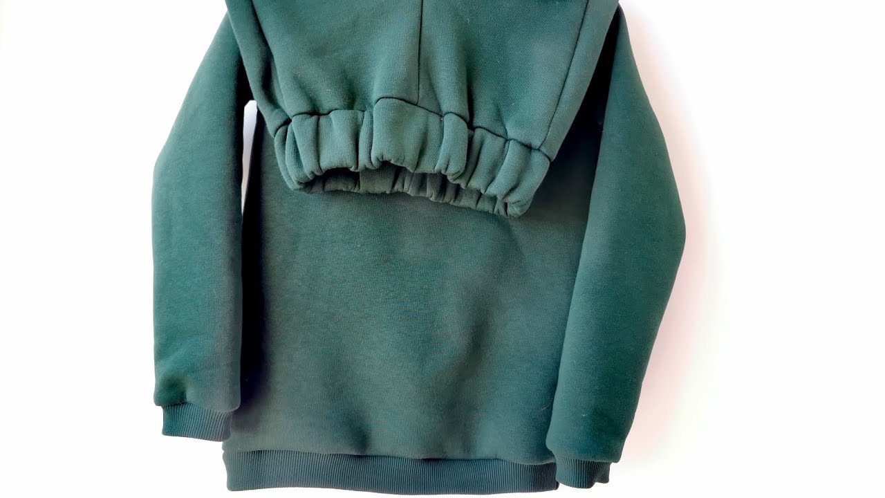 Unique and cozy green tracksuit for children, handmade