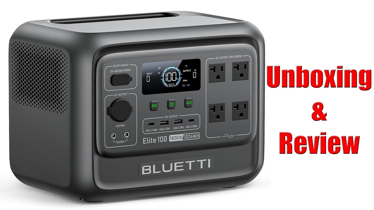BLUETTI Elite 100 V2 Solar Generator Power Station 1800W Inverter UNBOXING & Review #wisebuyreviews