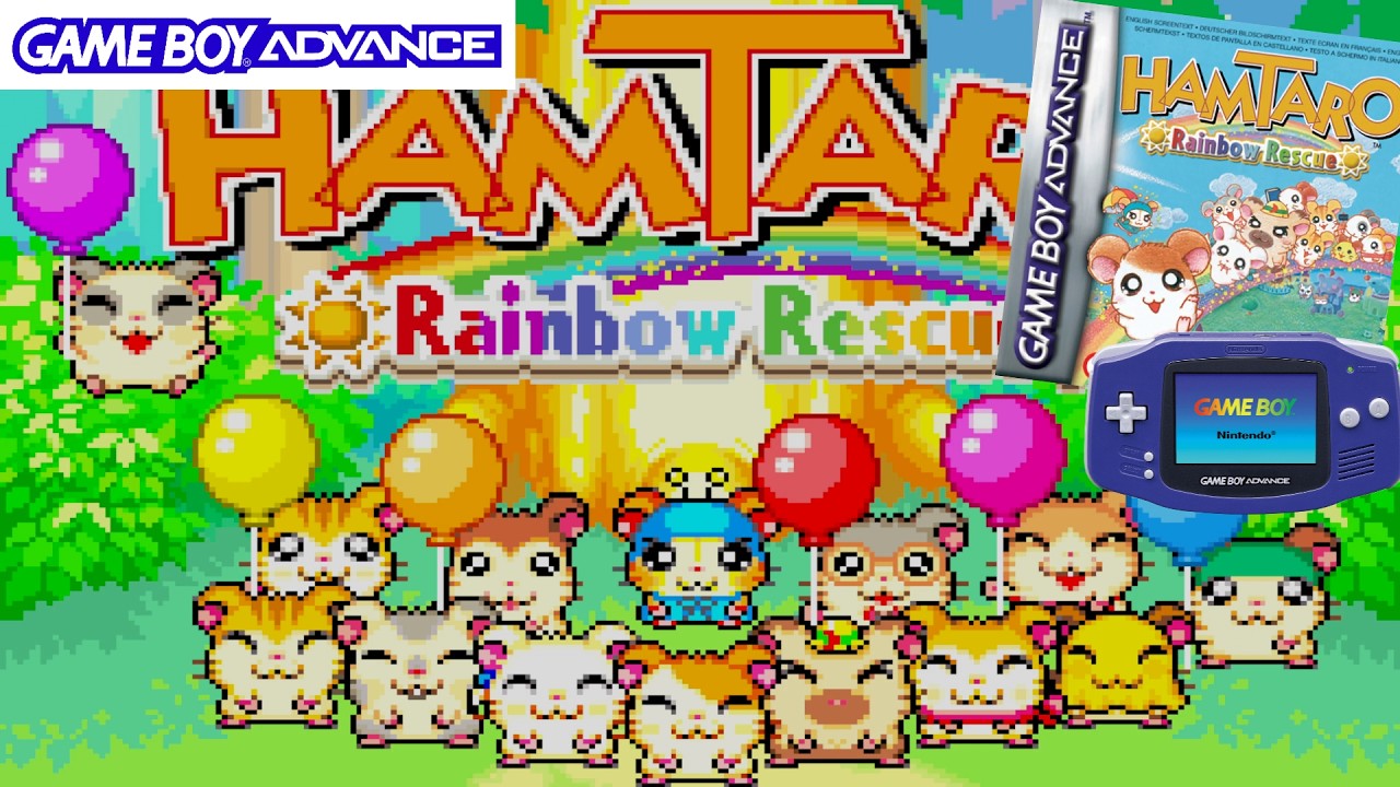 Hamtaro: Rainbow Rescue (2004) Nintendo GameBoy Advance Gameplay HD～4K 60FPS