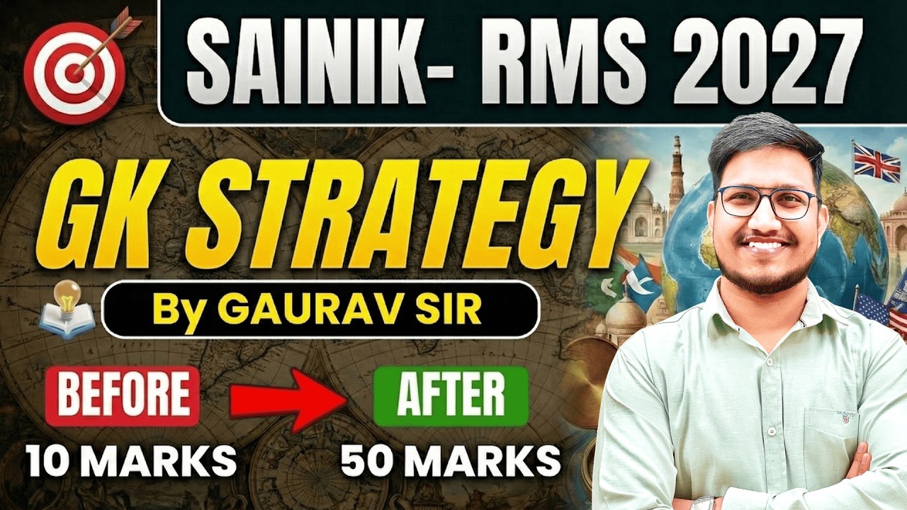 General Knowledge✅ Sainik, RMS and UPSS-2027 Complete Strategy🔥 by Gaurav Sir #newlivebatch2027