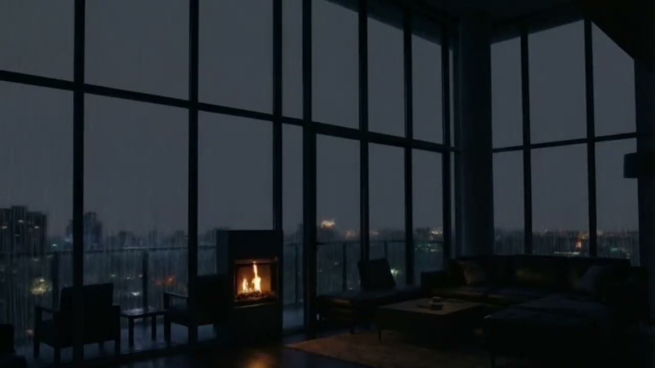 Heavy Rain for Deep Sleep | Night Window Room (Ad-Free)#no music
