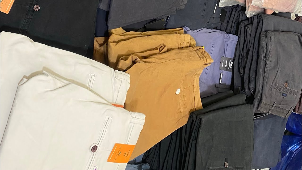 SELECTED SELLERS 100% Export Surplus chinos Branded High Demanding men’s wear wholsale clothes 