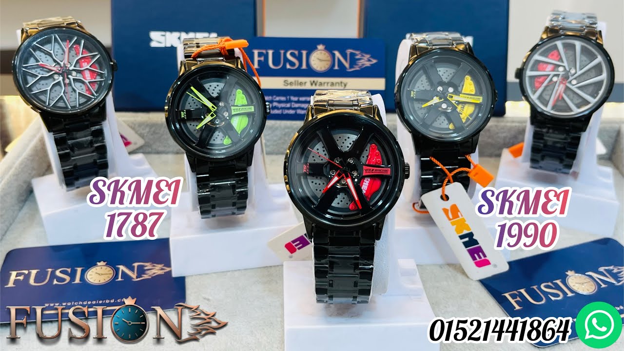“Time Fusion”⌚️SKMEI 1787 & SKMEI 1990 Car Rim Watch 2023☎️01521441864 (w.app)