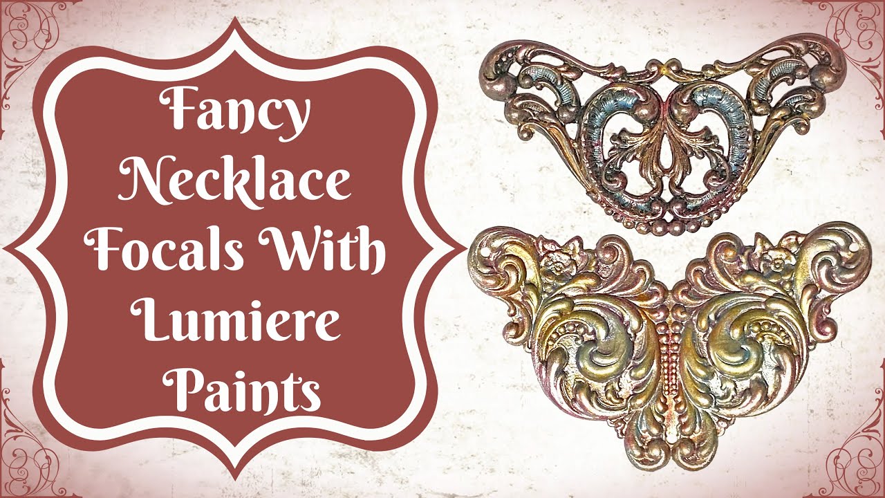 Fancy Necklace Focals With Lumiere Paints| B’Sue Boutiques