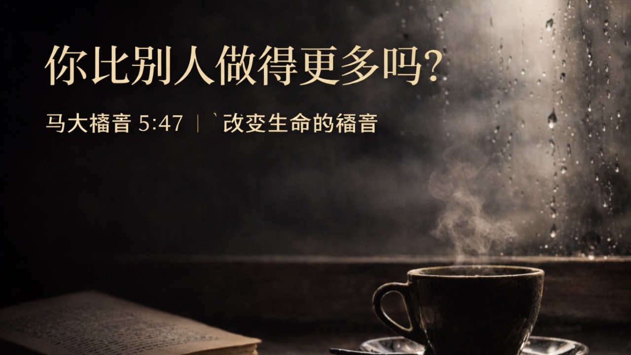 你比别人做得更多吗？| 马太橧音 5:47 | `改变生命的福音