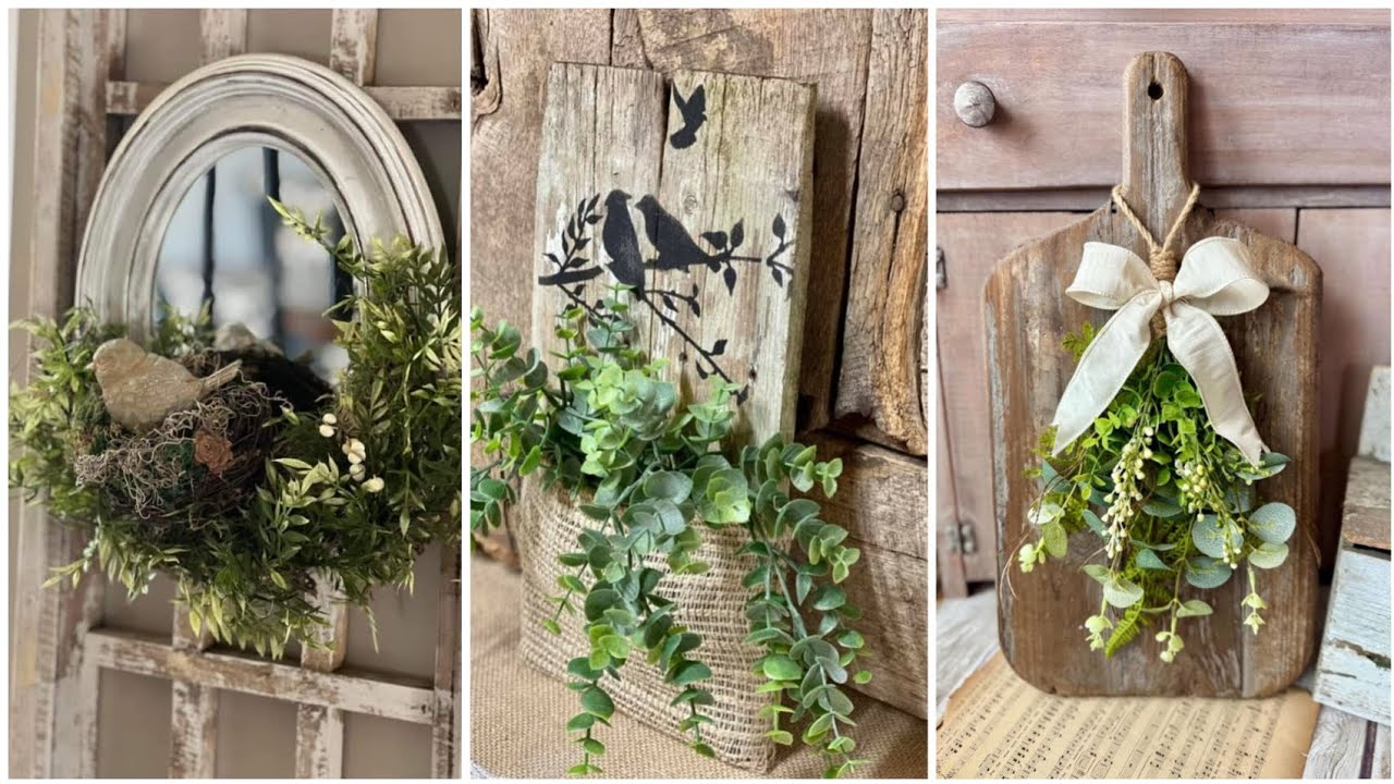 Thrifty Charm Decor: Shabby, Vintage & Cozy Rustic Home Wall Hangings Decor Ideas