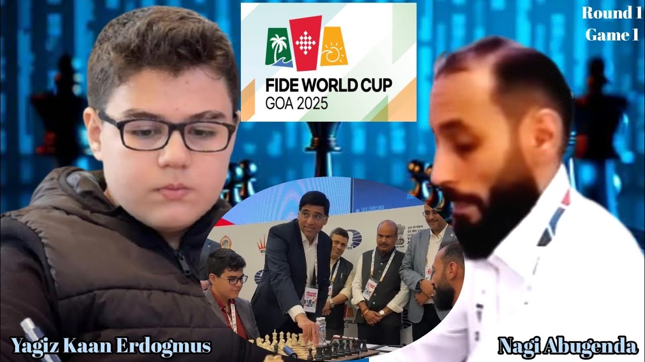 17 steps to checkmate!! Nagi Abugenda vs Yagiz Kaan Erdogmus | FIDE World Cup 2025 | chesscom