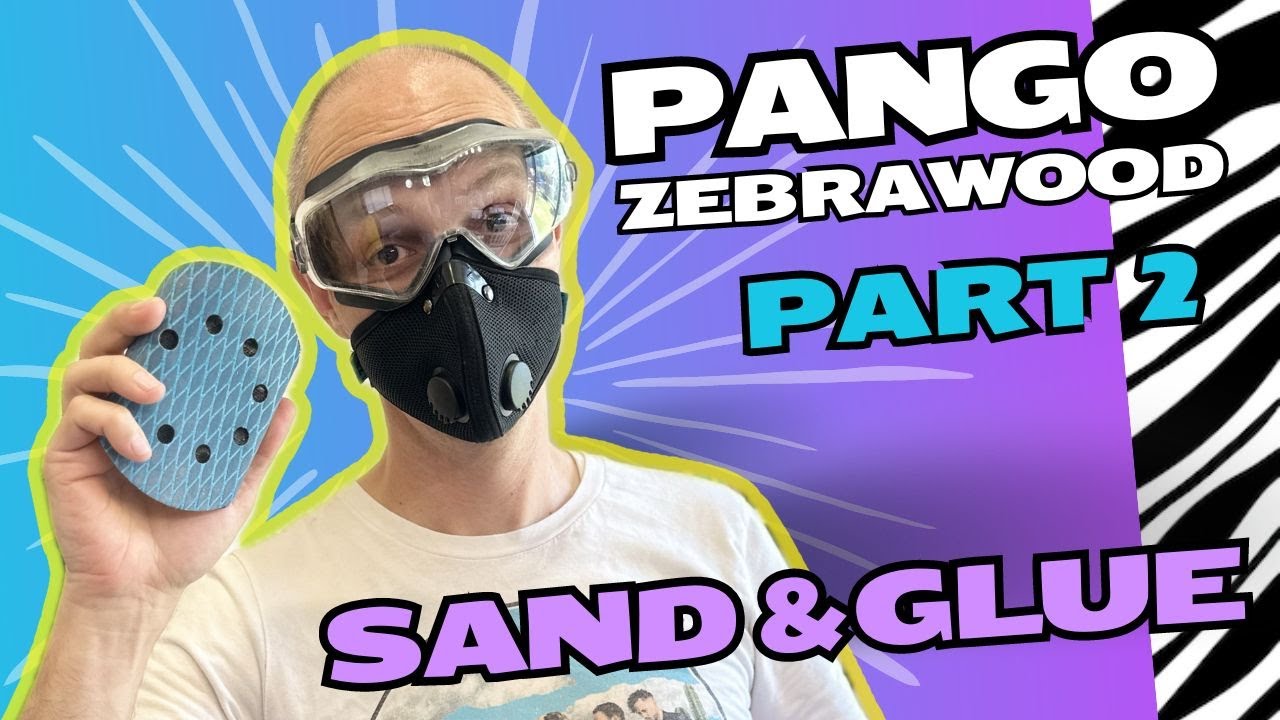 Pango Zebrawood Part 2. Sanding Prep, and Tips for Gluing on Neck of Les Paul Style Kit.