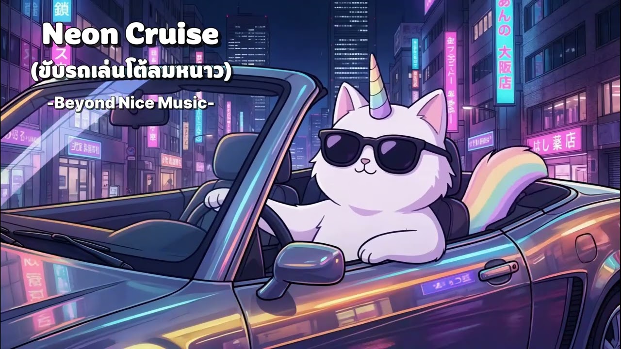 🌙 Neon Cruise (ขับรถเล่นโต้ลมหนาว) : เพลงเพราะฟังสบาย Night Drive