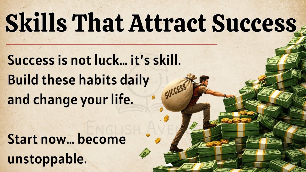 Skills That Attract Success | Motivational Video 🔥 | Improve Your English Fluency ✅️ | Graded Reader