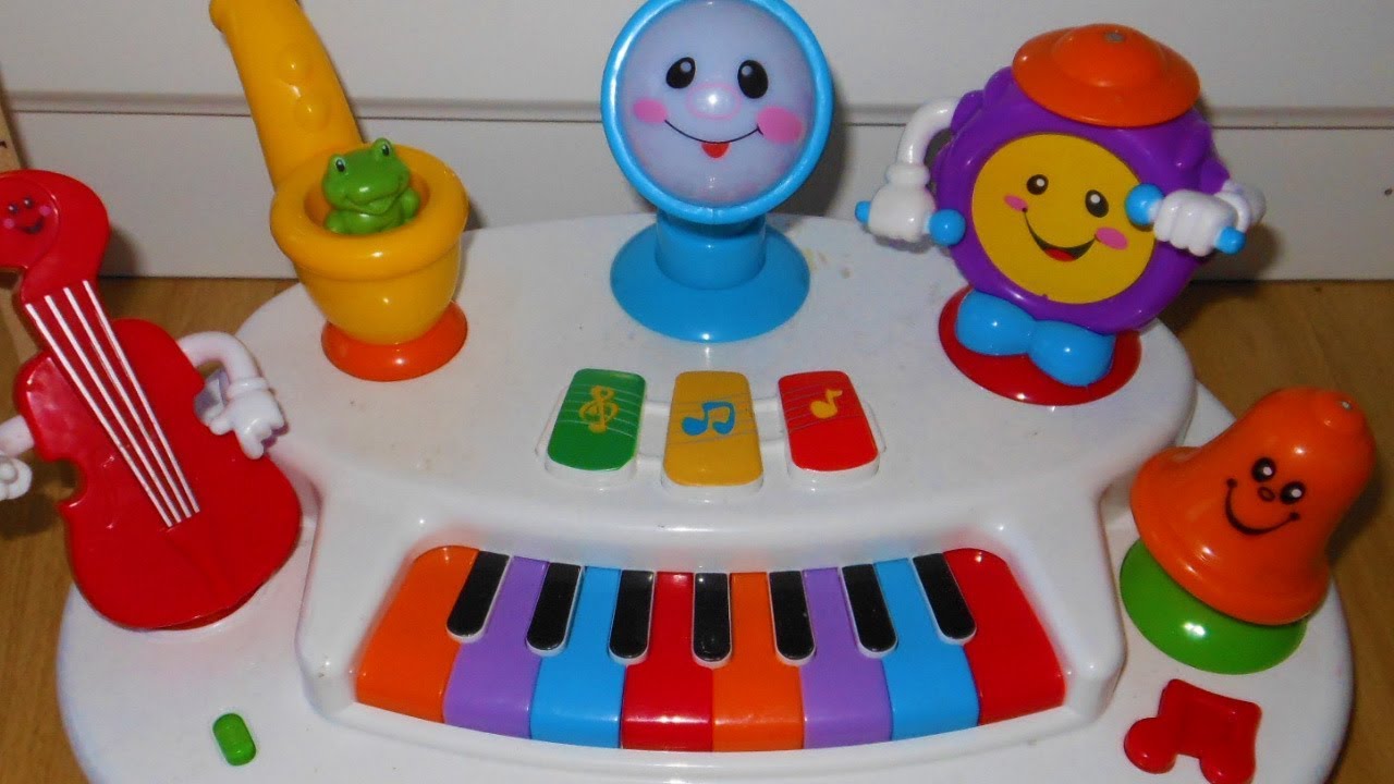 Light and Sound Rock n roll Band Piano Keyboard Toddler Baby Musical.Kiddieland Rock N Roll Band