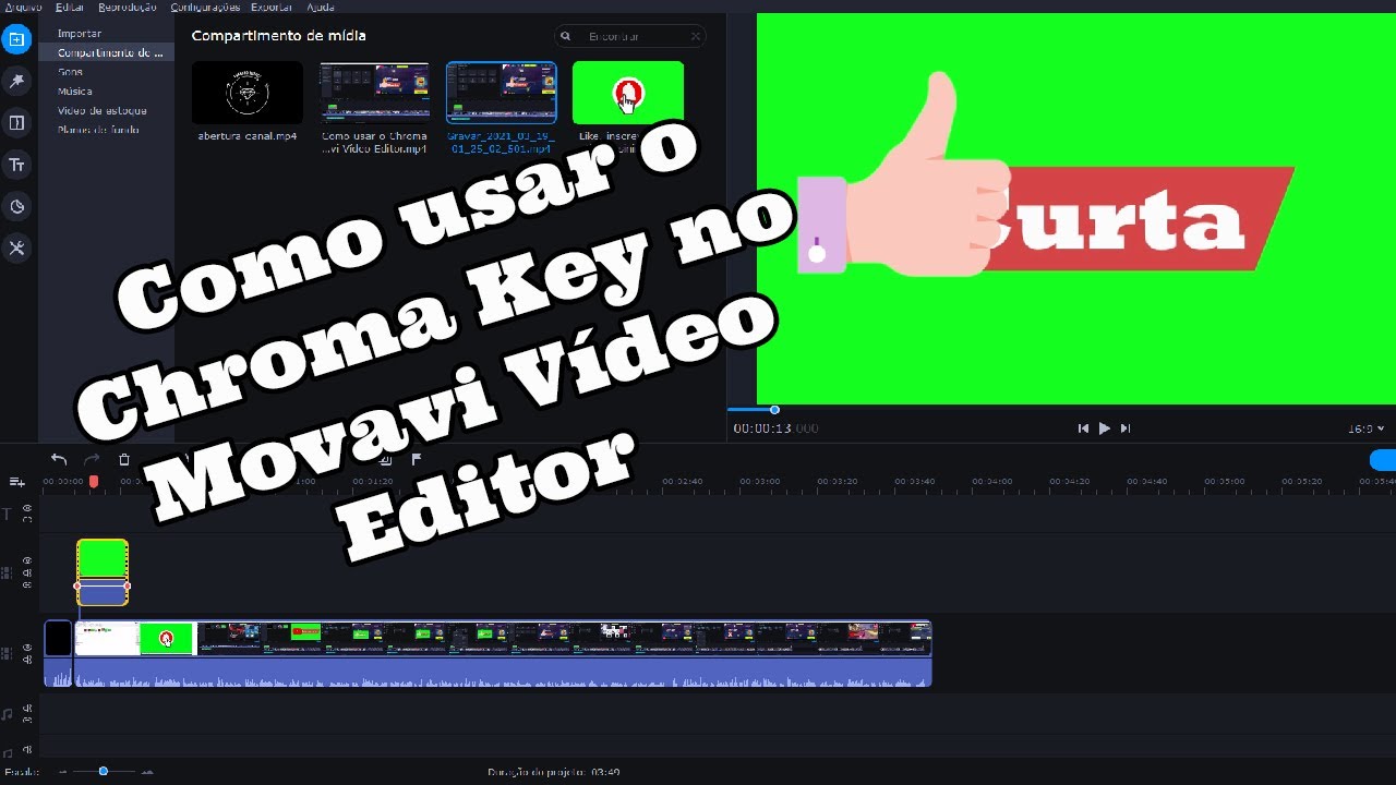 Como usar o Chroma key no Movavi Vídeo Editor 2021