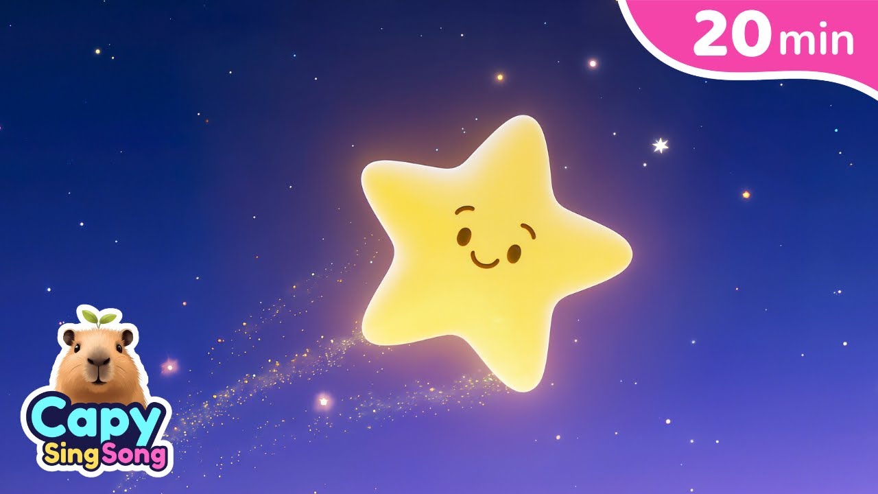 Twinkle Twinkle Little Star (20-Minute Lullaby) | Bedtime Song for Kids | Capy Sing Song