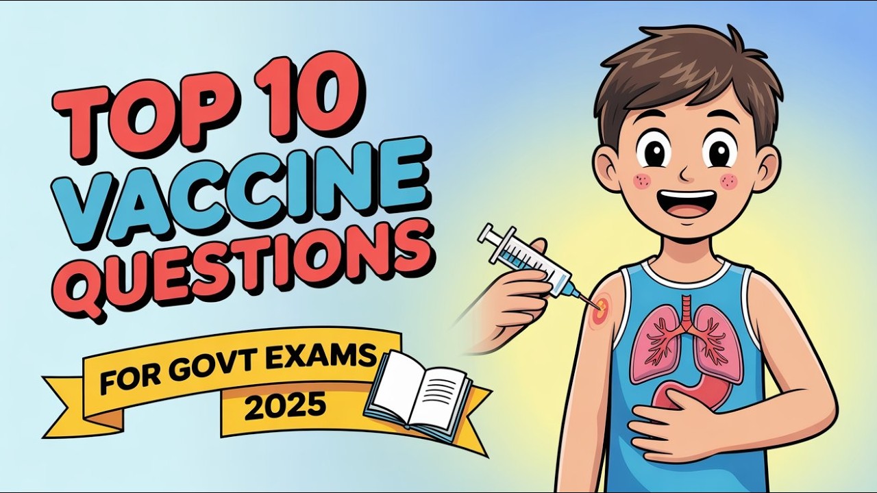 Top 10 MCQ's on New Vaccines | Only 1% Know This | Government Exams