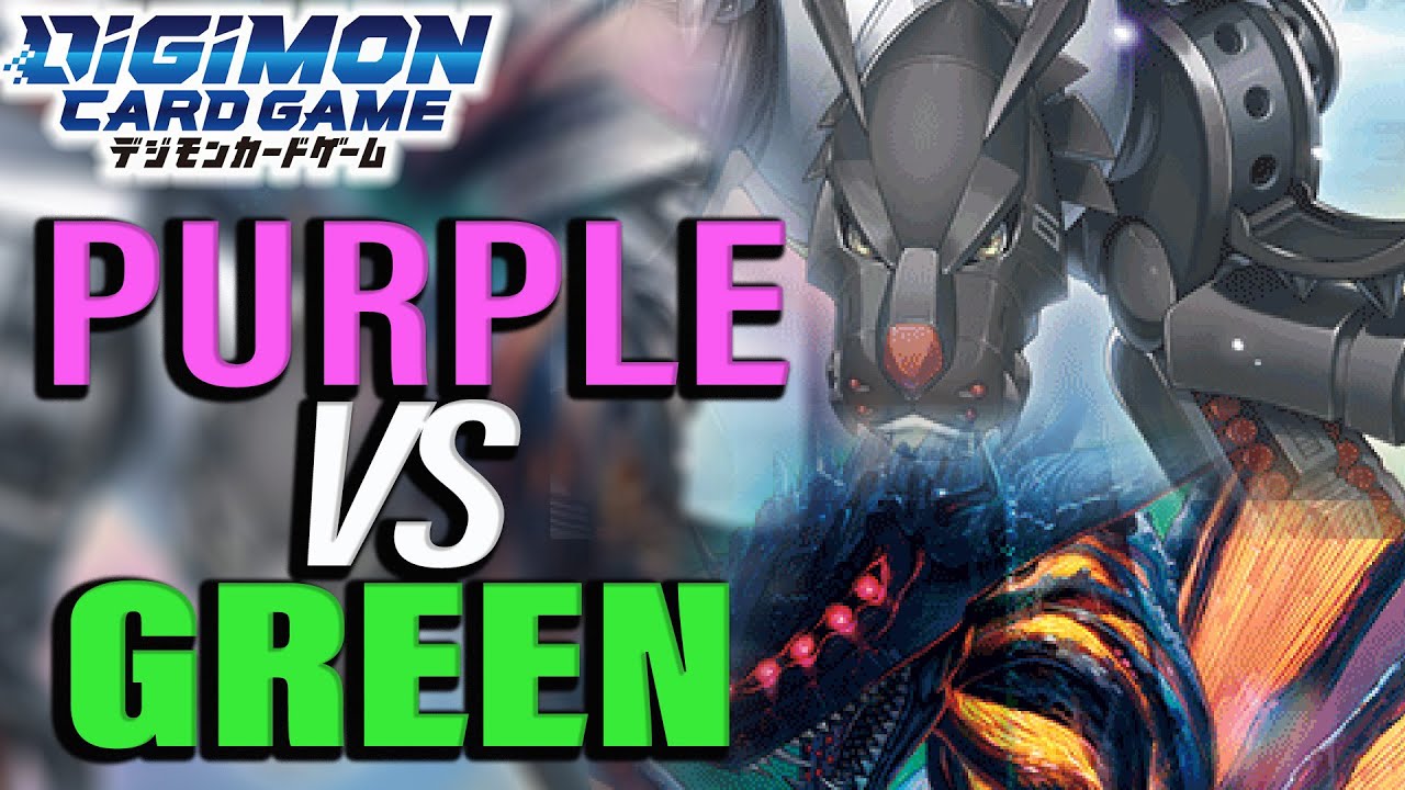 Digimon TCG 2021! Purple vs Green! Metalgarurumon vs Green Toolbox! Full Match! Set 4 Format BT4 ENG