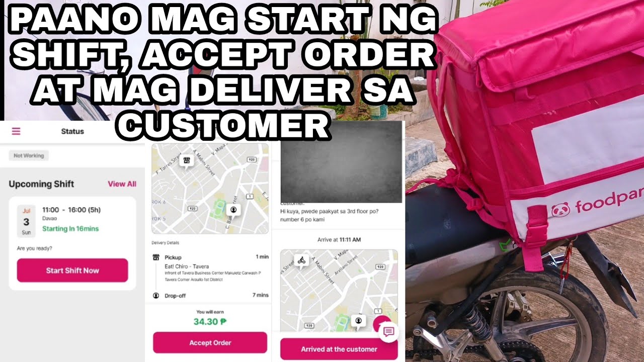 FOODPANDA RIDER STEP BY STEP | PAANO MAG ACCEPT NG ORDERS, MAG PICK UP AT MAG DELIVER