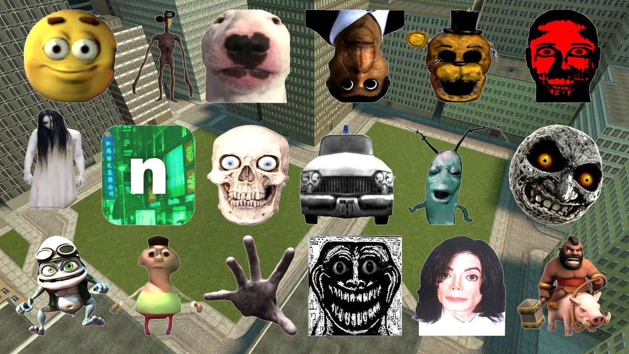 Too Much Nextbot And Nicos Nextbots In BIG CITY! Garry's Mod ( Obunga, Crazy Frog, Juggler )