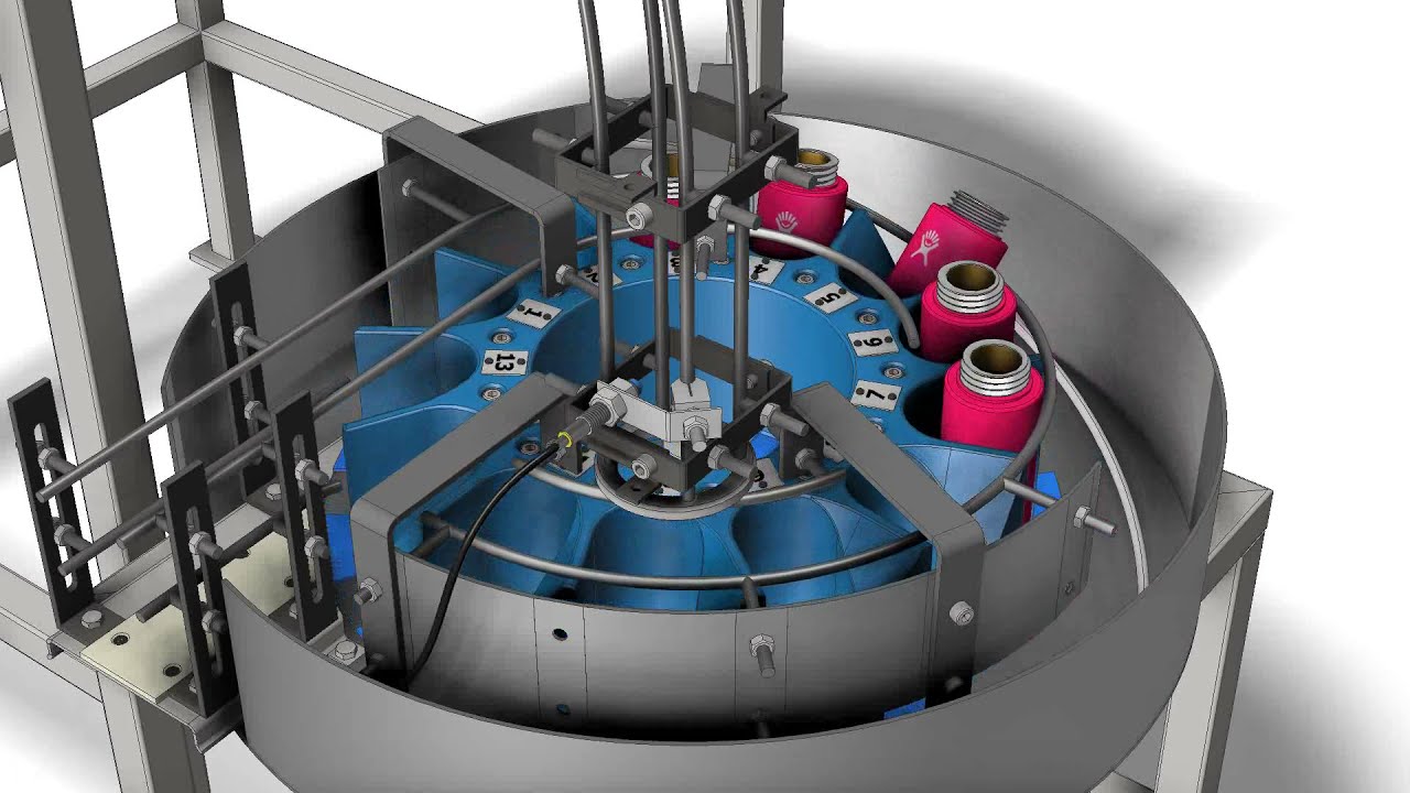 Bottle Unscrambler on Dynamic simulation of inventor by juti na