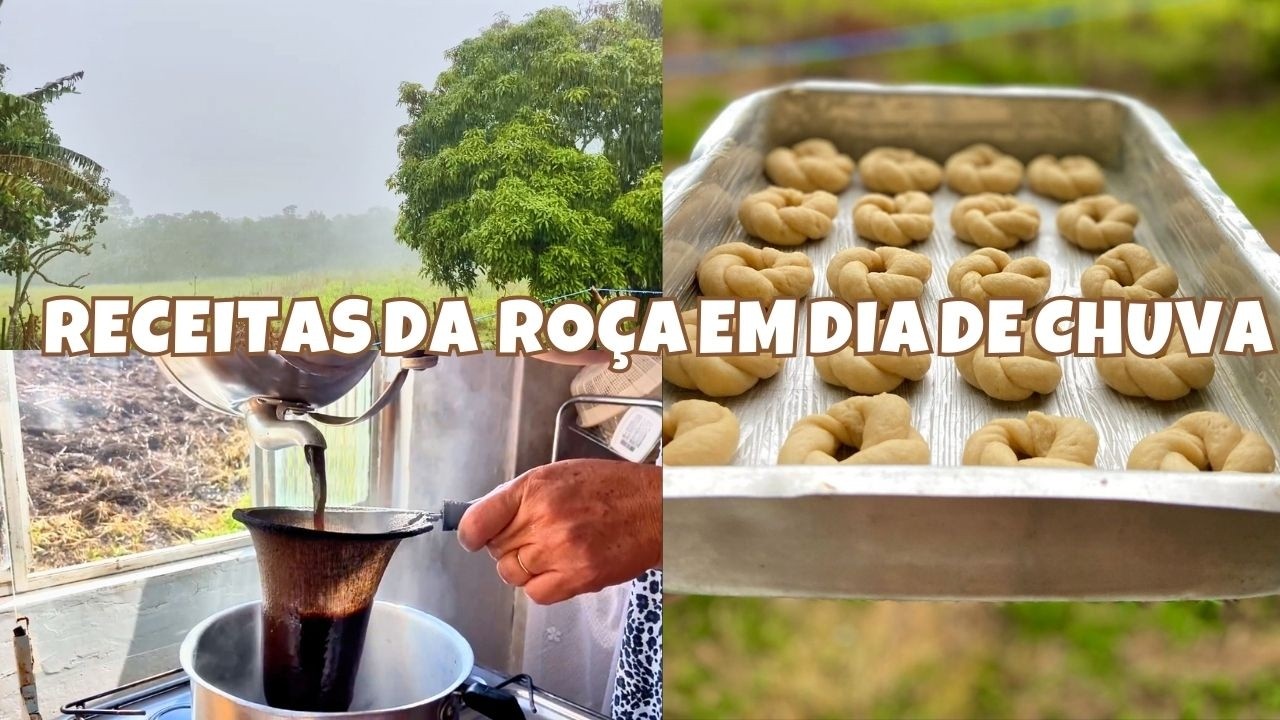 CHUVA NA ROÇA 🌧️ | Receita de rosquinha caseira, Joelho de Presunto e resultado do novo móvel