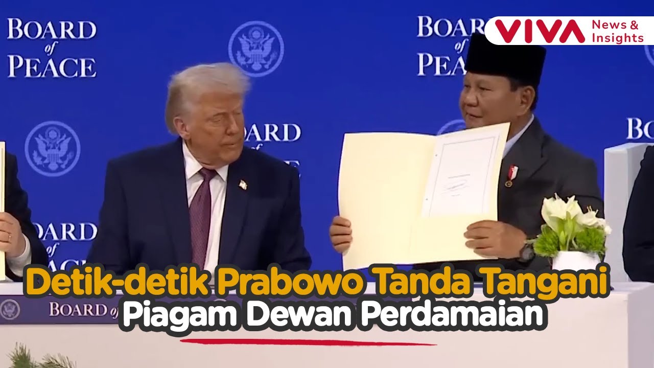 Duduk Disamping Trump, Prabowo Tanda Tangani Piagam Dewan Perdamaian