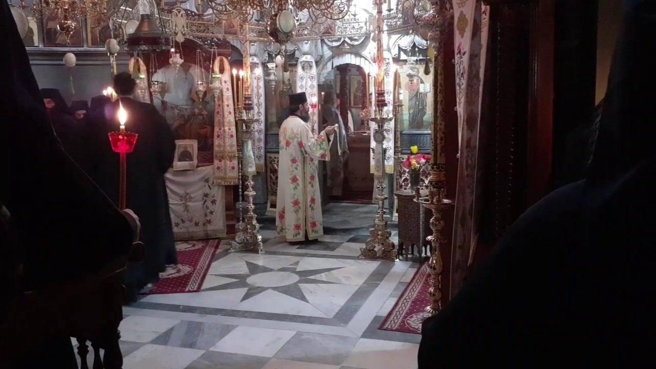 Vecernia primei zile de pasti Athos Schitul Lacu 1