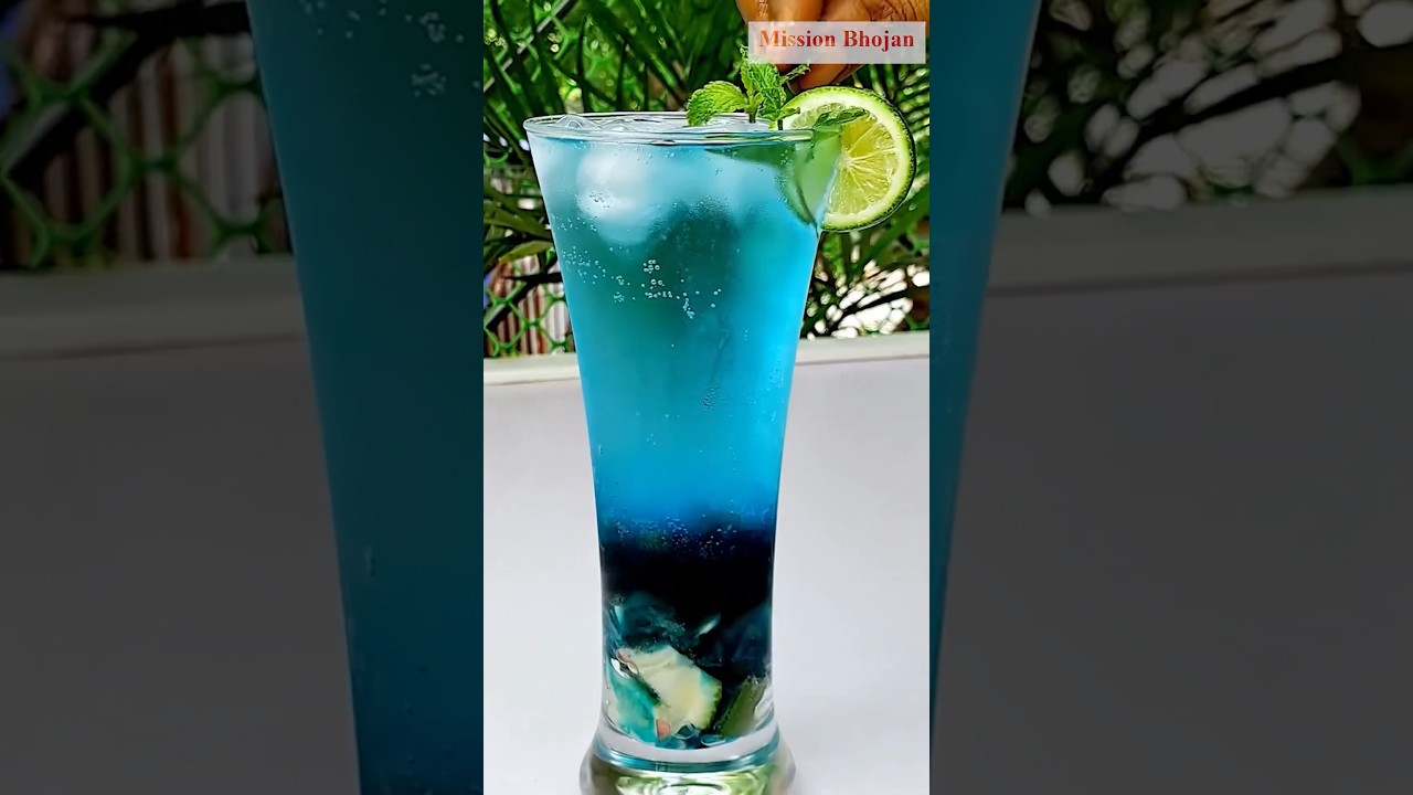 Blue lagoon mocktail Summer Refreshing Drink: easy mocktail recipe