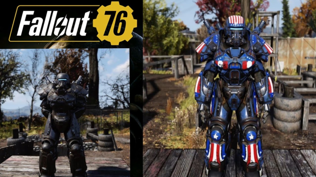 Fallout 76 - Liberty Prime Power Armor Skins Showcase!