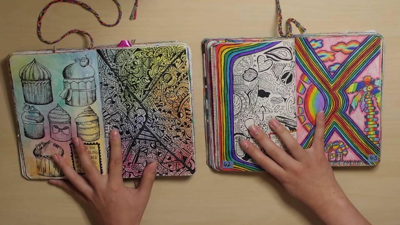 Flip Through 2 Completed Wreck This Journals (no talking version)