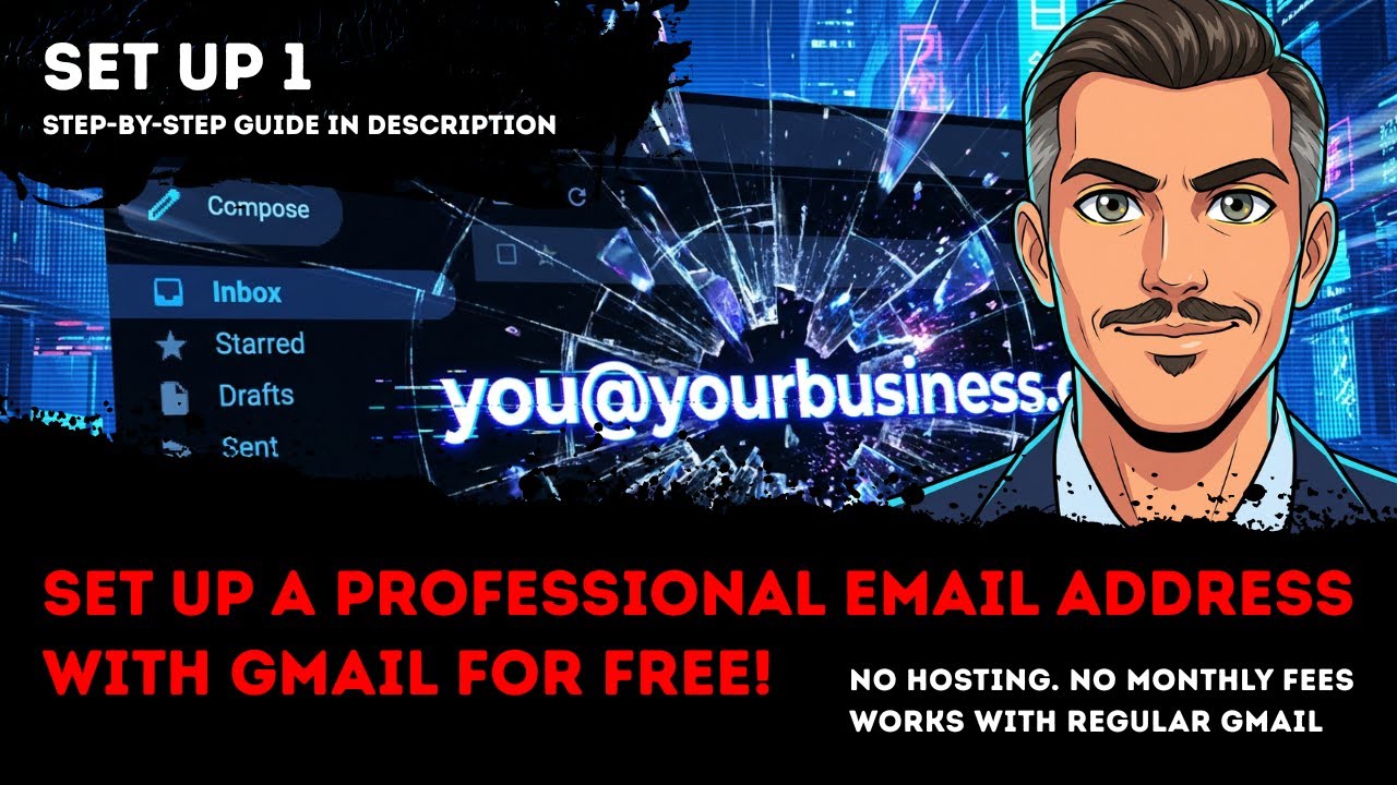 Set Up 1: Free Professional Email Set Up Using a Regular Gmail Account (Guide in Description)