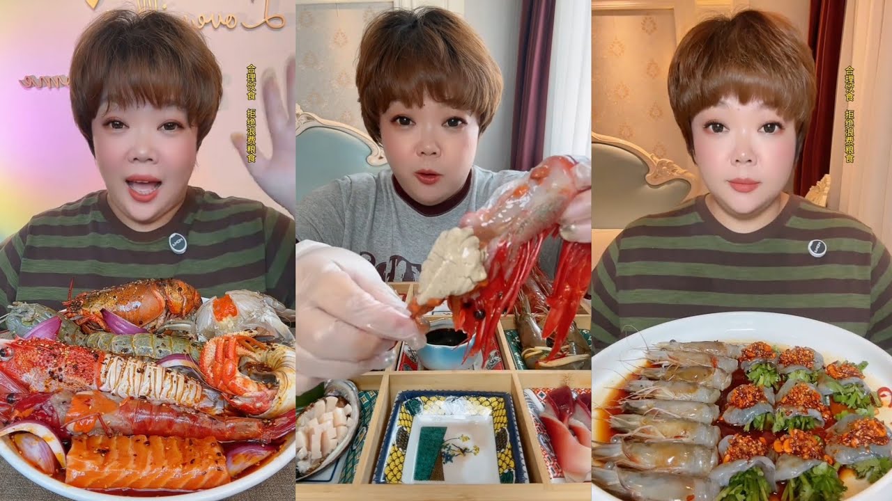 Asmrfood : Eating big Shrimp 🦐🍤🦐 { seafood 🦞🦞🦞🍢} #mukbang #oysters #seafood #lopster