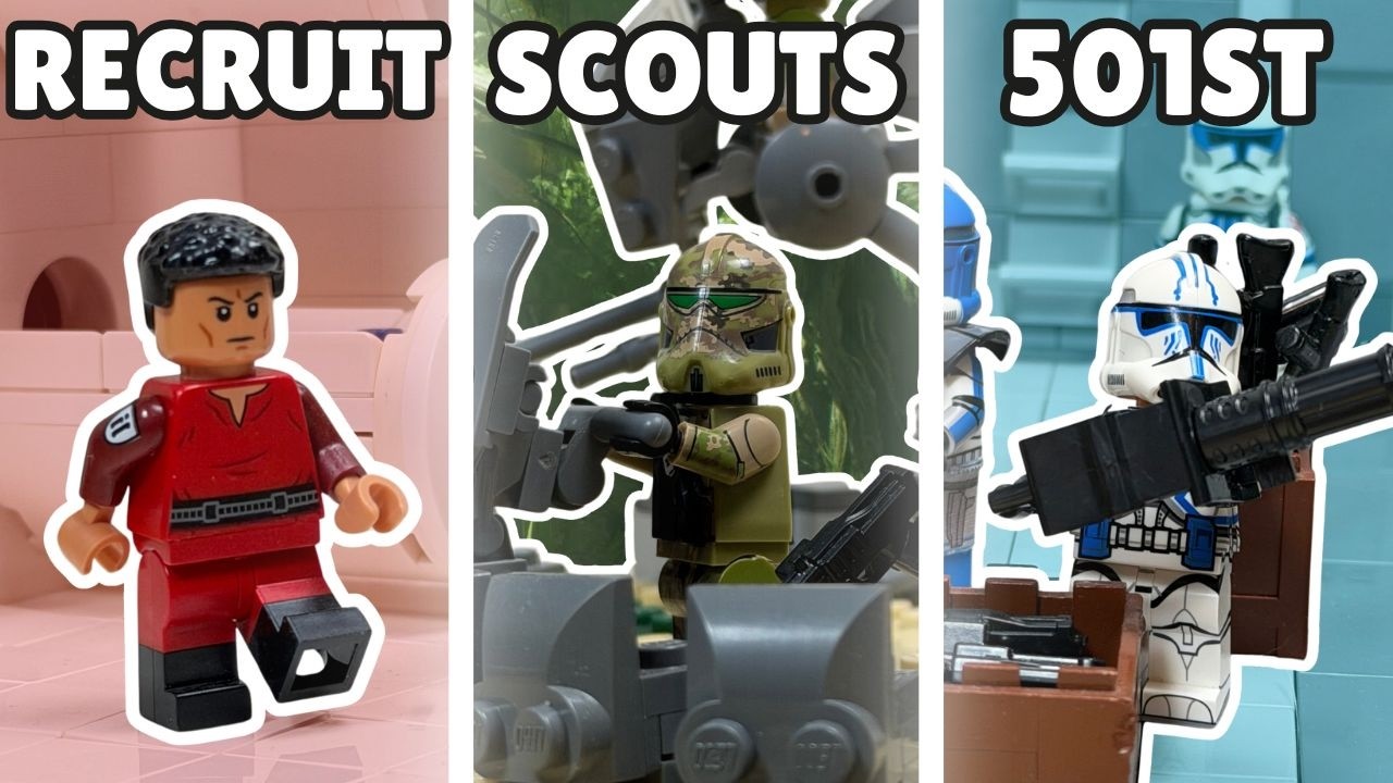 Я построил 3 базы клонов из LEGO Star Wars