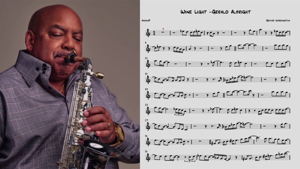 Winelight -Gerald Albright version transcription