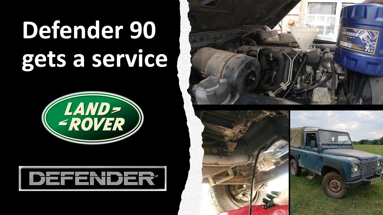 Land Rover Defender 300 Tdi gets a service - oil change and new oil, air, and diesel filters