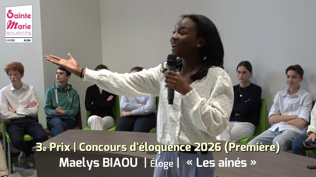 Maelys B. | Concours d'éloquence  2026 | 3e PRIX (Éloge)