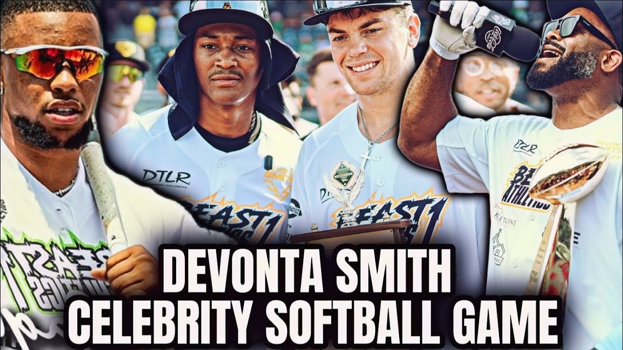 Watch 4th Annual DeVonta Smith Celebrity Softball Game ft Cooper Dejean, Saquon Barkley & more