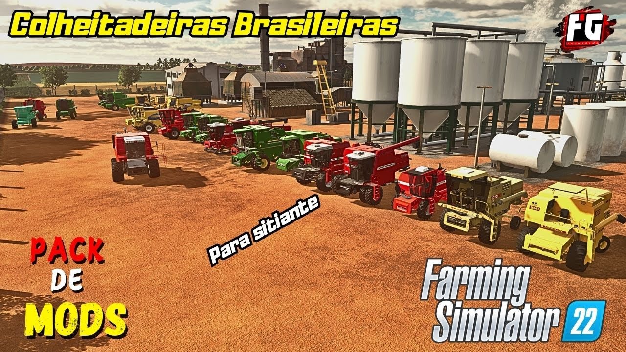 Pack com COLHEITADEIRAS Raiz para voc&ecirc; ter no seu Sitio/Mods de Colheitadeiras Farming Simulator 22