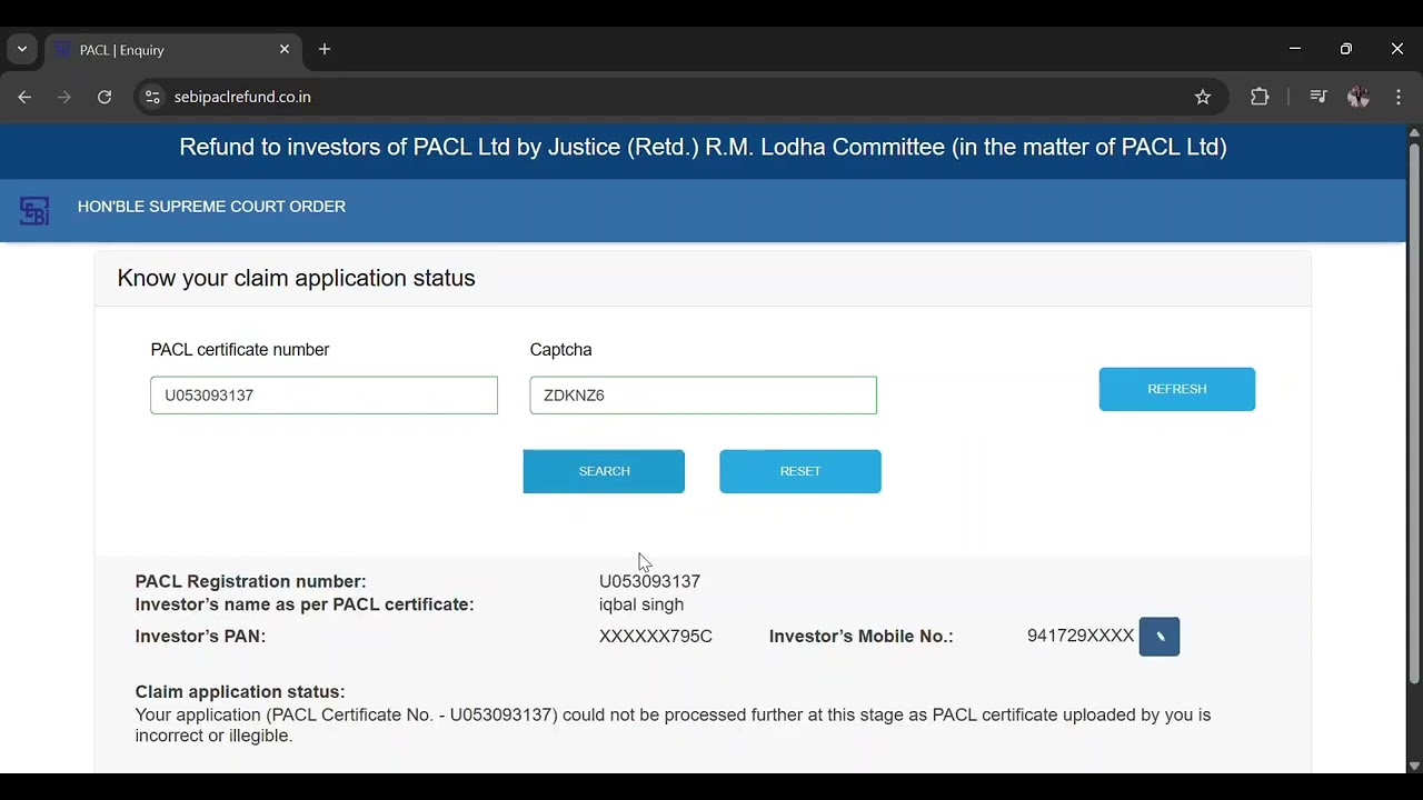 PACL Refund Status '' Deficiency '' ? How To Fix & Get Refund | Step-by- Step Guide (2026) Recent
