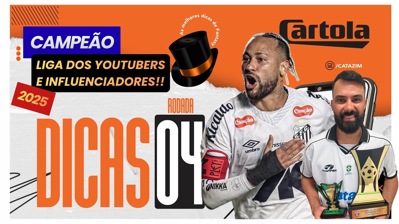 TIME ATUALIZADO PARA 4º RODADA DO CARTOLA | CAMPEÃO DA LIGA DOS YOUTUBERS 2025🎩