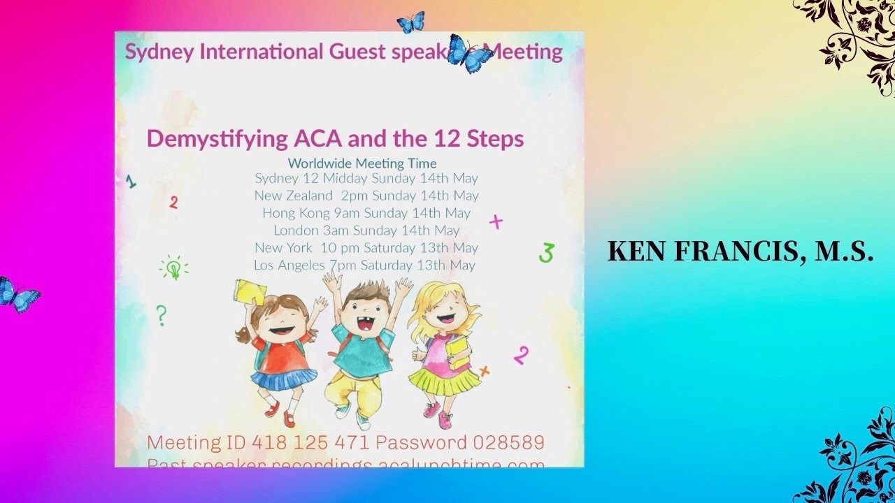 ACA Lunchtime Speaker Meeting: Demystifying Adult Children of Alcoholics, Sponsorship & the 12 Steps
