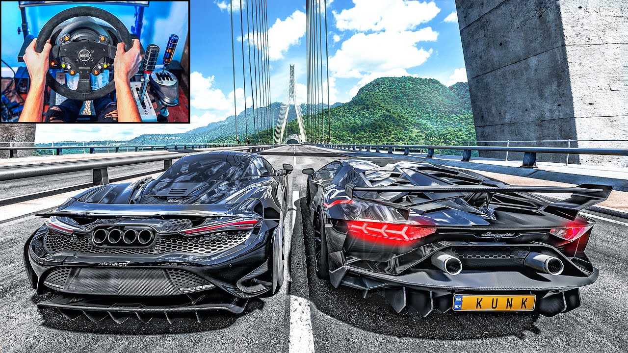 McLaren 765LT & Lamborghini Aventador SVJ - Forza Horizon 5 (Steering Wheel + Shifter) Gameplay