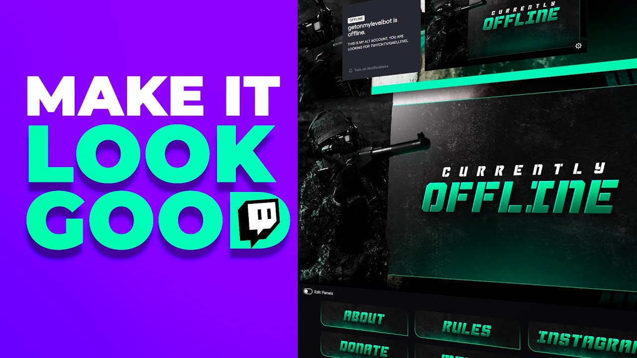 How to Customize A Twitch Channel with FREE Graphics!