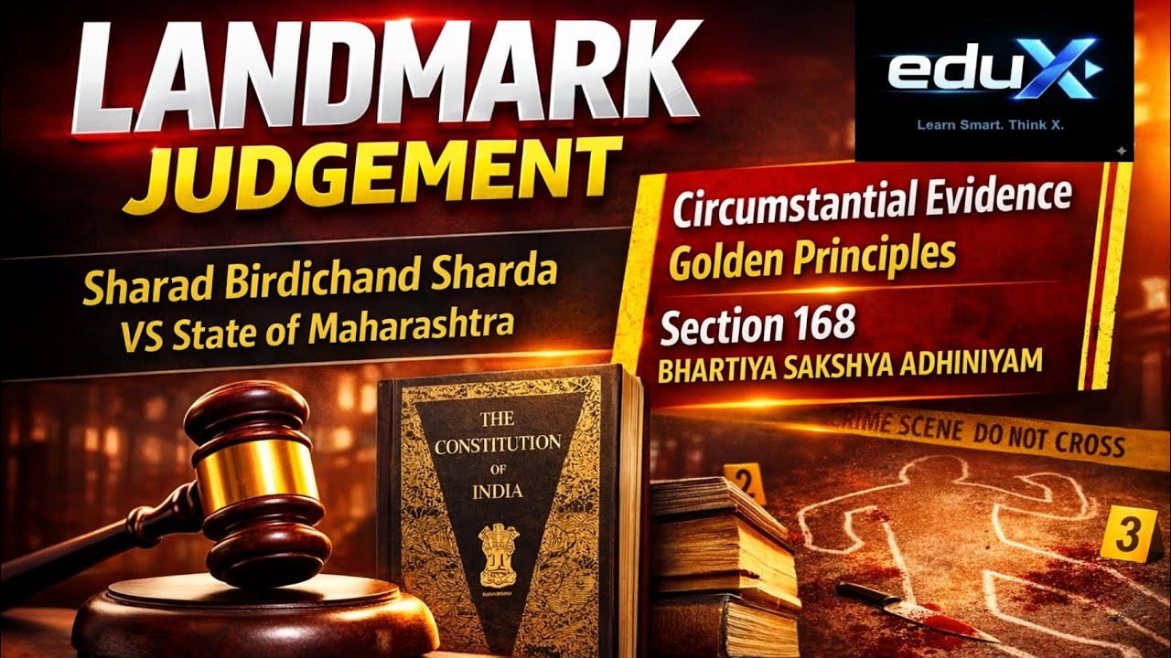 LECTURE 2 .BHARTIYA SAKSHYA ADHINIYAM -Circumstantial Evidence GOLDEN PRINCIPLE & Section 168 B.S.A 