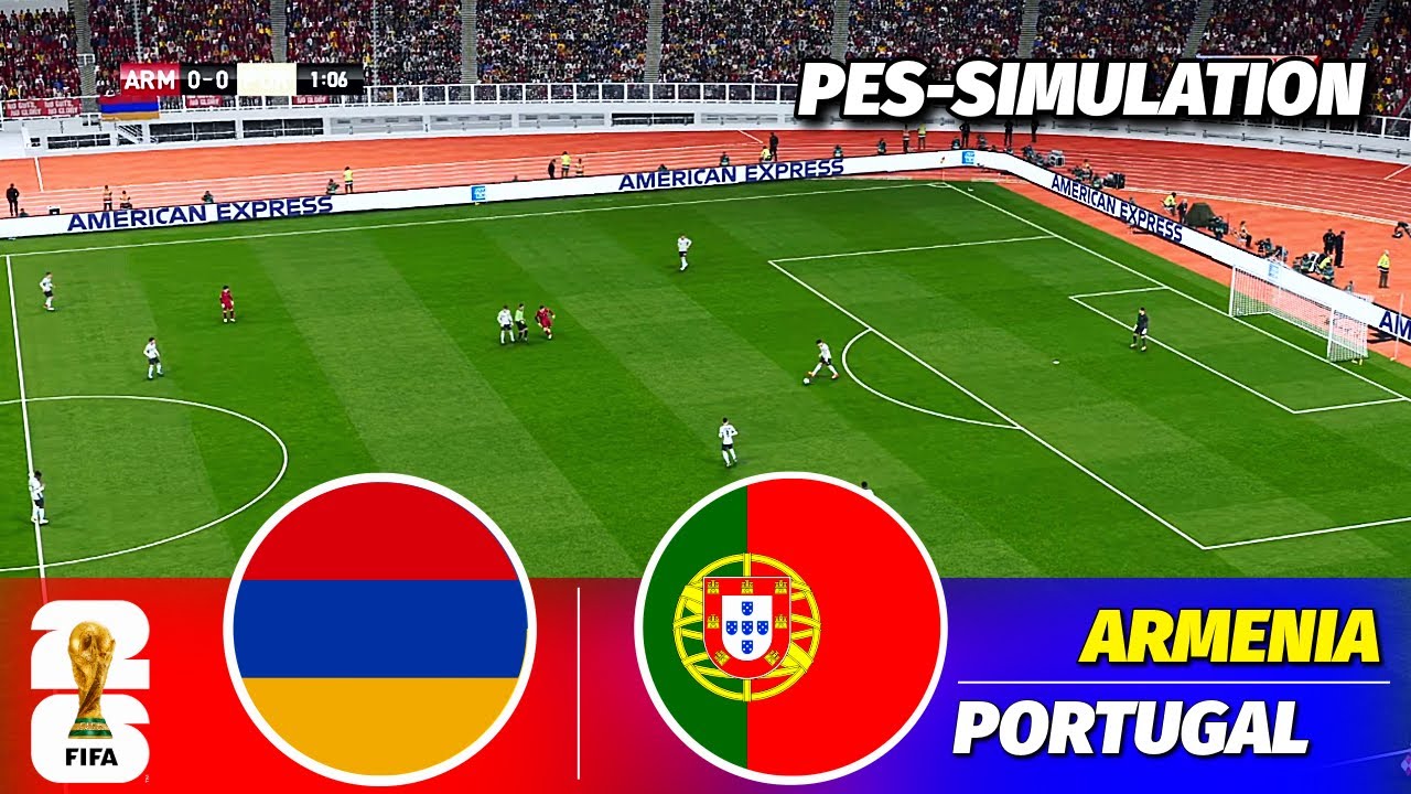 LIVE🔴| Armenia vs Portugal - FIFA World Cup 2026 Qualifiers || PES 21 Simulation