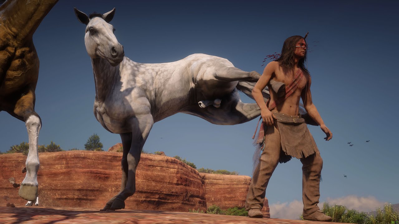 NATIVE AMERICAN Fights Angry HORSE → 4K 60fps → Red Dead Redemption 2 PC ✪ Vol 21