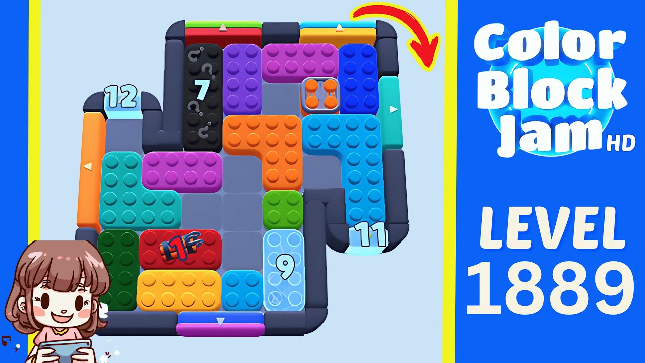 Color Block Jam Level 950 (1889) Solution Walkthrough