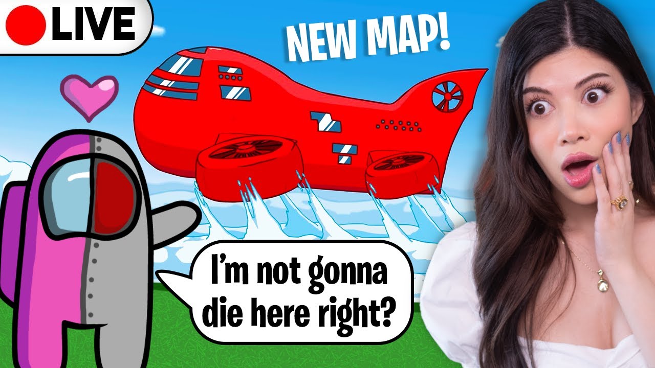 🔴 LIVE Trying the NEW Among Us Map, Airship
