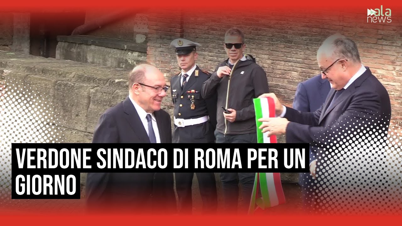 Verdone sindaco di Roma per un giorno: l'arrivo e il ricordo di Sordi