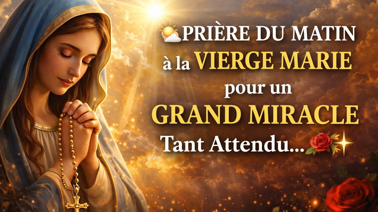 🌤️ PRIÈRE DU MATIN à la VIERGE MARIE : Elle va DÉPOSER TON MIRACLE AVANT MINUIT 🔥